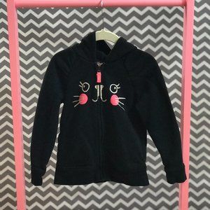 Circo Girls 4T Black Kitty Hooded Sweatshirt